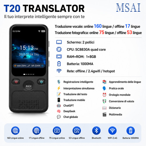 Traduttore portatile msai t20 - traduttore,