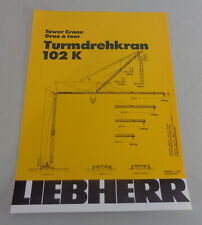 Scheda Tecnica Liebherr Gru A Torre 102 K Del 03/1992