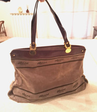 FORTUNA Maxi BORSA VERO CAMOSCIO 47X 33 cm  (Anni 80 Made in Italy)