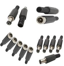 2 x COPPIA CONNETTORI spinotto maschio femmina 5,5x2,1mm jack alimentazione 4Pz