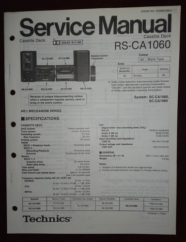 Technics cassette deck - technics,