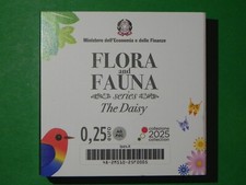 Moneta 25 cent 1 oncia argento Italia 2025 serie flora e fauna "La Margherita"