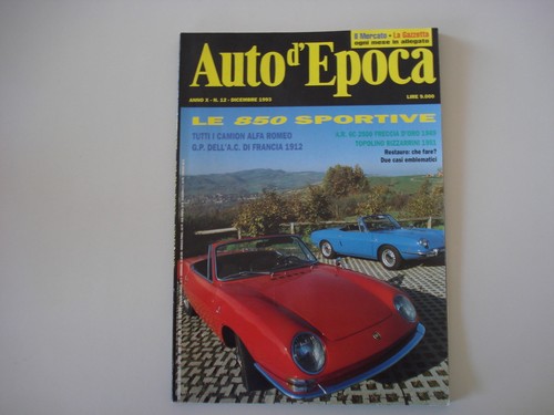 Auto epoca 1993 fiat - 12/1993,