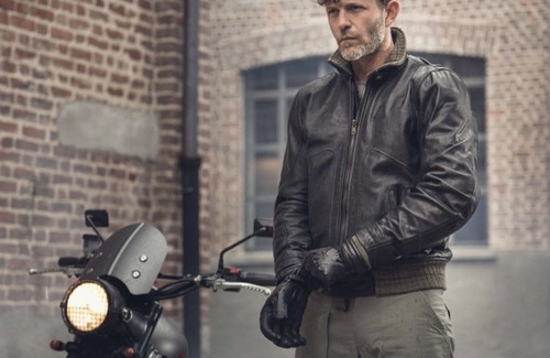 Giacca moto pelle serbatoio