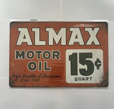 Insegna in metallo latta olio