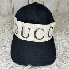 Cappello berretto logo Gucci nero taglia S 57 uomo donna
