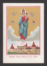 Příbram - Sacra Montagna - Antico quadro di pellegrinaggio - immagine di culto immagine sacra D035