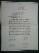 TITANIC MUSIC SHEET,  MUSIC TO
