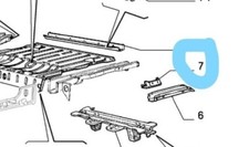 1A-505 STAFFA DESTRA TRAVERSA LONGHERONE LANCIA Y 1988 -> ORIGINALE 7564076