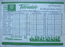 SCHEDINA TOTOCALCIO FEBBRAIO