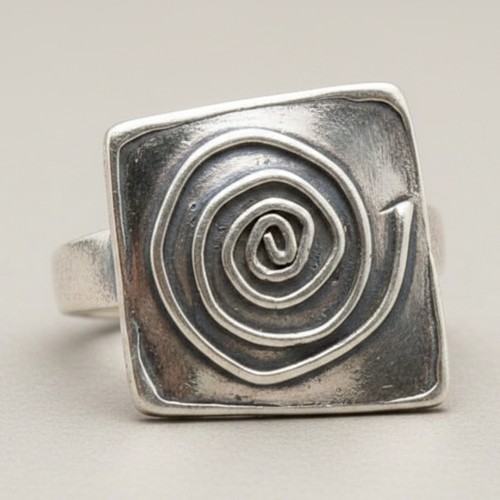 Anello fatto mano argento - fatto,