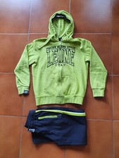 Tuta Bambini Taglia 11-12 Anni/ 152 Cm Cotone Nero E Verde Brand Leone 