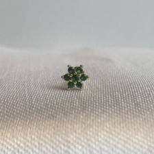 Piercing perno smeraldo verde