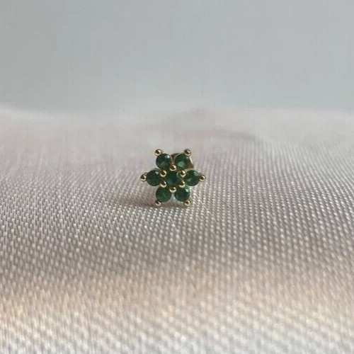 Piercing perno smeraldo verde