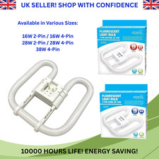 Lampadina fluorescente 2 PIN 4 PIN 16W 28W 38W 3500K bagno servizi igienici 2D GR10