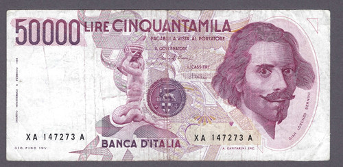 Rarissima 50000 lire - rarissima, bernini