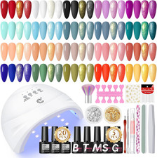 38 Pezzi Kit Smalto Semipermanente Unghie, 20 Colori 7Ml Set Smalto Gel Base Top