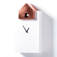 ETTORE 2058 bianco/foglia rame Orologio cucu parete/tavolo Domeniconi