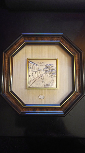 Quadro bassorilievo ottagonale - quadro,