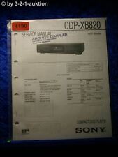 Manuale Di Servizio Sony CDP XB820 Lettore CD (#4190)