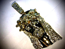 Moissanite Jesus Face Pendant