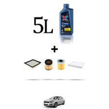 HOFFCAR Kit tagliando 4 FILTRI e 5L OLIO per Opel Astra H ,GTC,SW 1.7 CDTI 59kw 