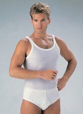 6 CANOTTE UOMO HENRI ART. 59 SPALLA STRETTA COSTINA 100% COTONE RASATO 