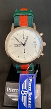 Orologio cronografo Pierre Bonnet 9189BB acciaio uomo quadrante bianco