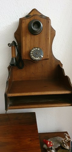 Telefono antico legno - antico,