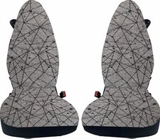 coprisedili per smart for two cotone jacquard grigio, su misura- made in italy