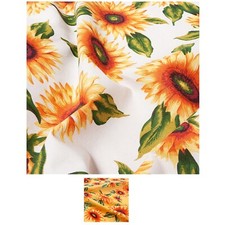 Tessuto Stoffa Girasoli Cotone