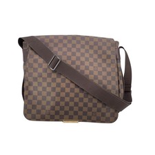 Autentica borsa messenger Louis Vuitton marrone Damier Ebene tela Bastille GM