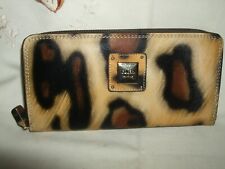 COVERI PORTAFOGLIO NUOVO ANIMALIER NERO BEIGE PELLE PU SCOMPARTI CM 19X10 CERNIE