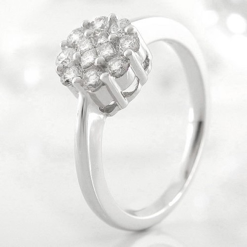 Anello oro bianco 750 - , 18