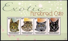 Grenada Gatti Animali Savana/Scozzese Fold/British Shorthair/Bombay Animals MNH