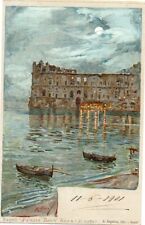 NAPOLI PALAZZO DONN' ANNA DI NOTTE-ILLUSTRATORE MIGLIARO