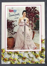 Fotocartolina Ditta Novi cioccolato caramelle Testimonial Tonina Torrielli 1960