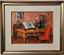 Giuseppe Bertolini, Interno, Olio Su Tela, 1960, 35,5x46 Cm.