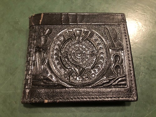 Portafoglio vintage nero pelle - vintage,