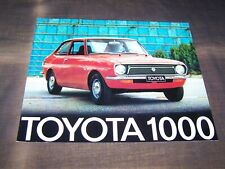 TOPRARITA' Splendido depliant Toyota 1000 del 1973!!!