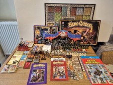 Gioco da tavolo vintage HeroQuest Fantasy Adventure + espansione Wizards of Morcar - in scatola