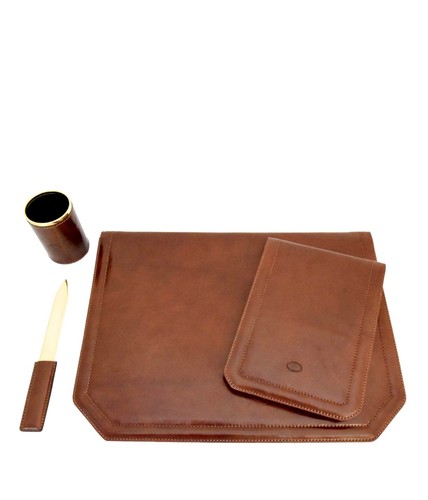 Set scrivania in pelle - set,