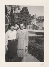  B1 - Foto Photo Fotografia Anni 40 - Coppia Donne Vista Villa