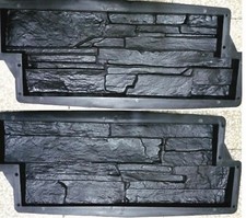 2 Stampi matrice Forma Rivestimento finta pietra gesso o cemento mattoncini