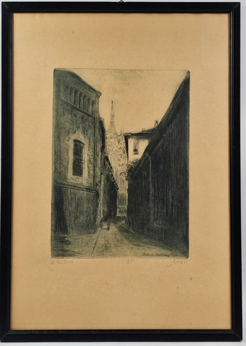 Incisione antica milano - antica,