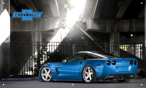 Banner vinile blu corvette - banner,