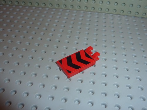 Lego red tile 2x3 - red,