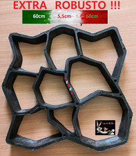 Stampo cemento matrice - pavimento  giardino " ROBUSTO - 60x60x5,5cm -  4,5 kg "
