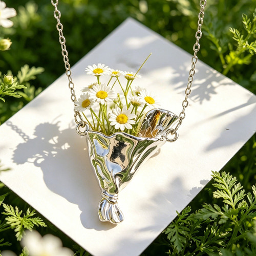 Collana donna fiocco con - , fiori