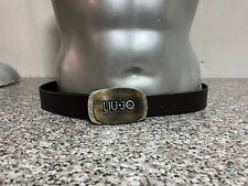 CINTURA LIU JO UOMO MARRONE BROWN LEATHER BELT IN PELLE